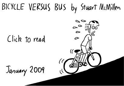 Brisbane Bicyle versus bus cartoon