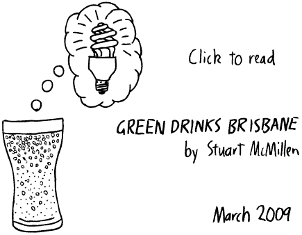 Green Drinks Brisbane cartoon