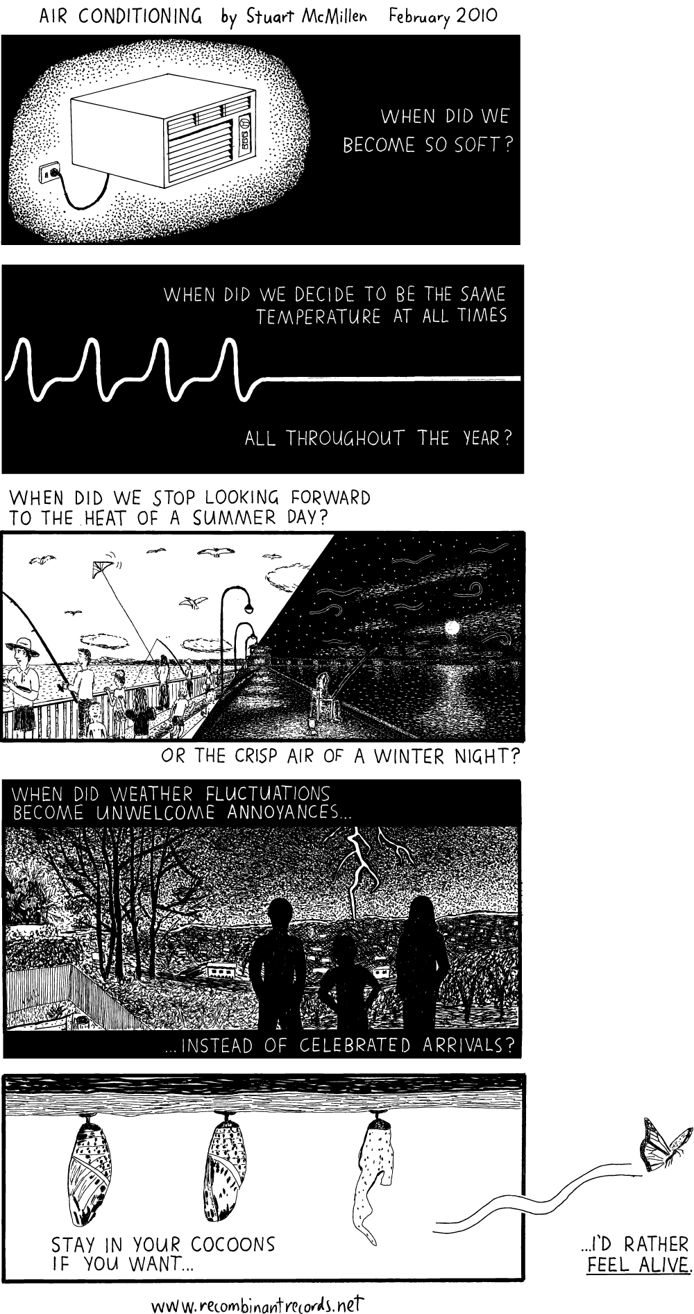 Air Conditioning cartoon by Stuart McMillen - Recombinant Records